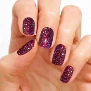 Color Street nail strip Bordeaux Glitz